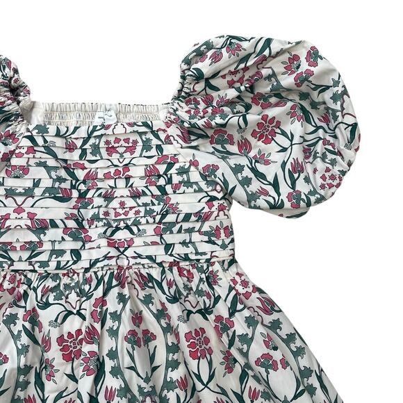 Girl’s NWT Abercrombie & Fitch Cotton Floral Print Puff Sleeve Dress Size 5/6 - Picture 3 of 6
